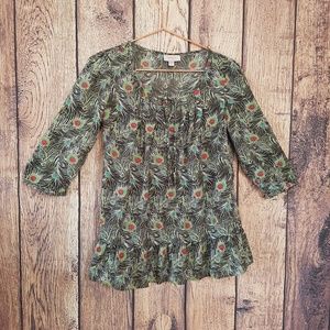 Liberty of London Gray 3/4 sleeve top size M